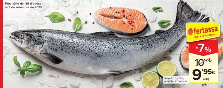 Salmó  D'1 A 3 Kg A Meitats O Sencer