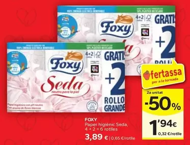 Foxy - Papel Higienic Seda