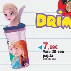 DRIM - Vaso 3d Con Pajita