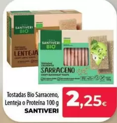 Santiveri - Tostadas Bio Sarraceno, Lenteja O Proteina