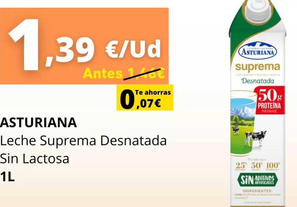 Asturiana - Leche Suprema Desnatada