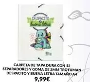 Carpeta De Tapa Dura Con 12 Separadores Y Goma De 2mm Trotuman Despacito Y Buena Letra Tamano A4
