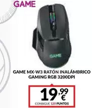 Game -  Mx-w3 Ratón Inalambrico Gaming Rgb 3200dpi