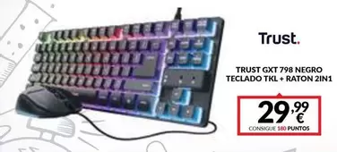 Trust - GXT 798 Negro Teclado TKL + Raton 2IN 1