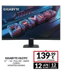 Gigabyte - GSA27FC 27" Va. Full HD - 27" Cuvo