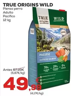 True Origins - Wild Pienso Perro Adulto Pacifico