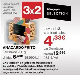 El Corte Inglés - Anacardo Frito