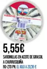 Sardinillas En Aceite De Girasol A Churrusquiña
