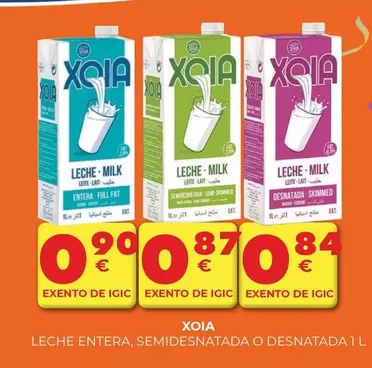 Xoia - Leche Entera, Semidesnatada O Desnatada