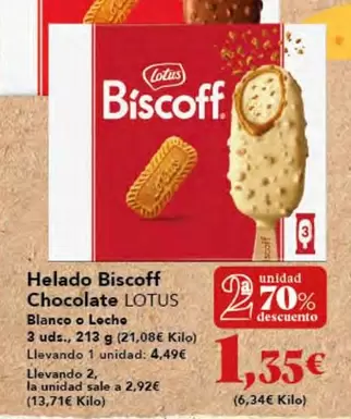 Lotus - Helado Biscoff Chocolate