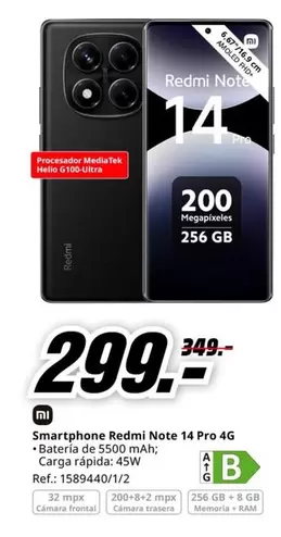 Xiaomi - Smartphone Redmi Note 14 Pro 4g