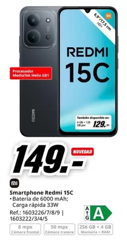 Xiaomi - Smartphone Redmi 15C