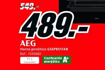 AEG - Horno Pirolítico GS6PB51FAB