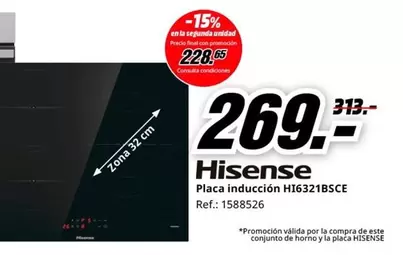 Hisense - Placa Inducción H16321bsce