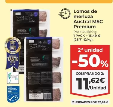 Premium - Lomos de merluza austral MSC