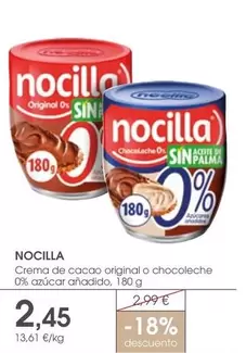 Nocilla - Crema De Cacao Original O Chocoleche 0% Azucar Anadido