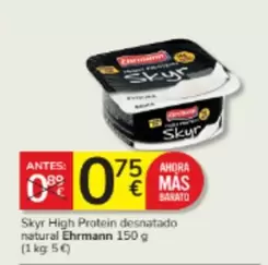 Ehrmann - Skyr High Protein Desnatado Natural