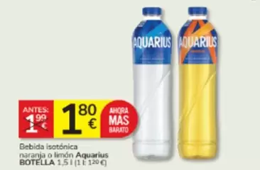 Aquarius - Bebida Isotónica Naranja O Limón