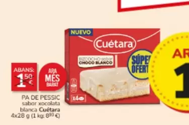 Cuétara - Pa De Pessic Sabor Xocolata Blanca