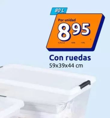 Caja De Almacenamiento Con Tapa De Clip Con Ruedas