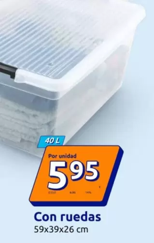 Caja De Almacenamiento Con Tapa De Clip Con Ruedas