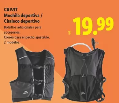 Crivit - Mochila Deportiva/ Chaleco Deportivo