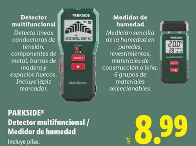 Parkside - Detector Multifuncional/ Medidor De Humedad