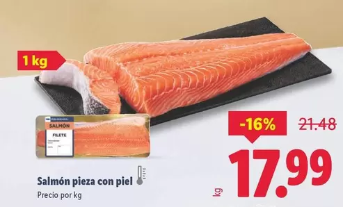 Salmon Pieza Con Piel