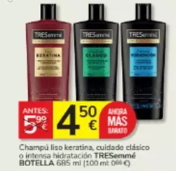 Tresemmé - Champú Liso Keratina, Cuidado Clasico O Intensa Hidratacion
