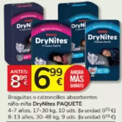 DryNites - Braguitas O Calzoncillos
