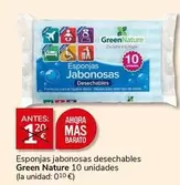 Green Nature - Esponjas Jabonosas Desechables Green Nature 10 Unidades