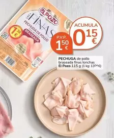 Pechuga De Pollo Braseada Finas Lonchas