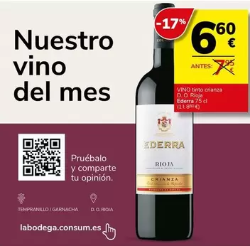 Ederra - Vino Tinto Crianza D.o. Rioja