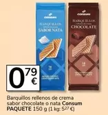 Consum - Barquillos Rellenos De Crema Sabor Chocolate O Nata