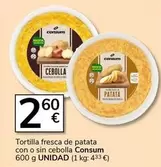 Consum - Tortilla Fresca De Patata Con O Sin Cebolla