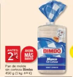 Bimbo - Pan De Molde Sin Corteza