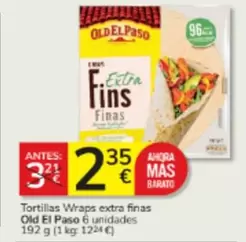 Old El Paso - Tortillas Wraps Extra Finas