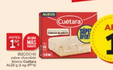 Cuétara - Bizcocho Sabor Chocolate Blanco