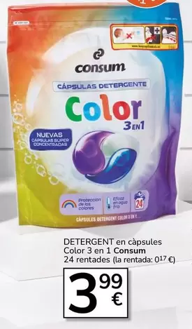 Consum - Detergent En Capsules Color 3 En 1