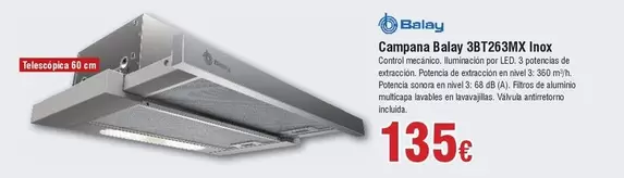 Balay - Campana 3ВT263MX Inox