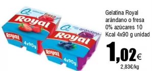 Royal - Gelatina Arándano O Fresa 0% Azúcares 10 Kcal 
