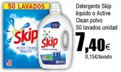 Skip - Detergente Liquido O Active Clean Polvo