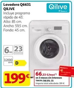 qilive - Lavadora Q6631