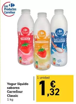 carrefour - Yogur Líquido Sabores Classic