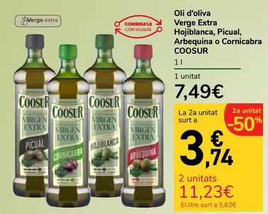 Coosur - Oli D'oliva Verge Extra Hojiblanca, Picual, Arbequina O Cornicabra
