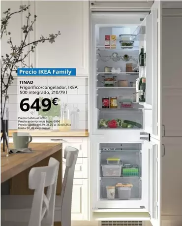 Tinad - Frigorífico/congelador, Ikea 500 Integrado
