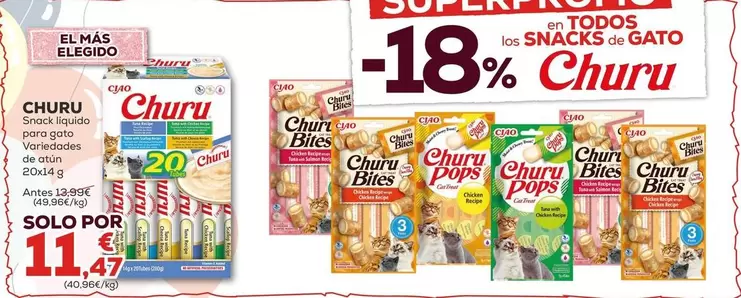Churu - Snack Líquido Para Gato Variedades De Atún