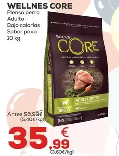 Wellness Core - Pienso Perro Adulto Bajo Calorias Sabor Pavo