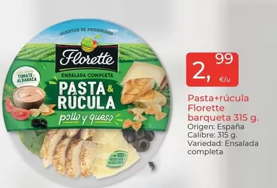 Florette - Pasta + Rucula Barqueta