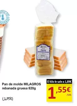 Milagros - Pan De Molde Rebanada Gruesa